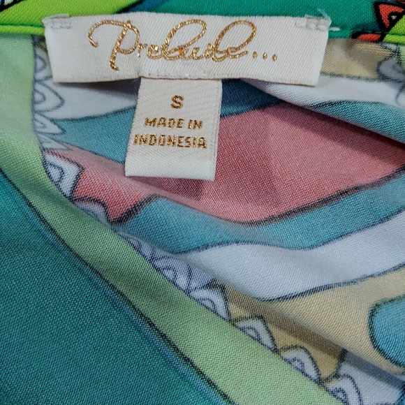 Prelude Dress S Midi Tank Colorful Abstract  dimensions pit-pit 16.5", waist 38" - Picture 5 of 5